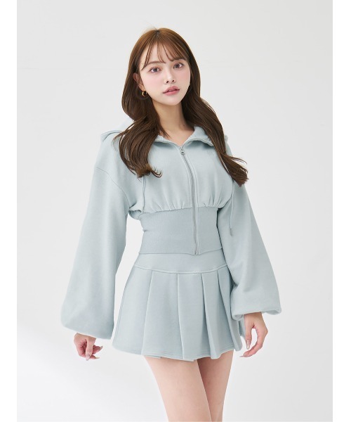 Darich（ダーリッチ）の「カラーラメスウェットコルセットパーカー