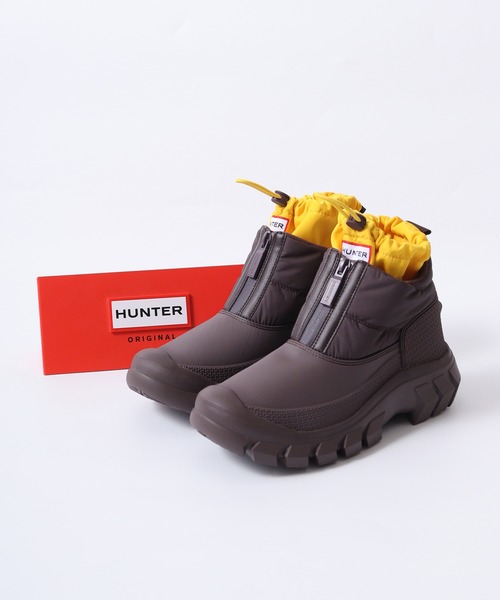 HUNTER レディース イントレピッド ジップ アンクル パファー スノー