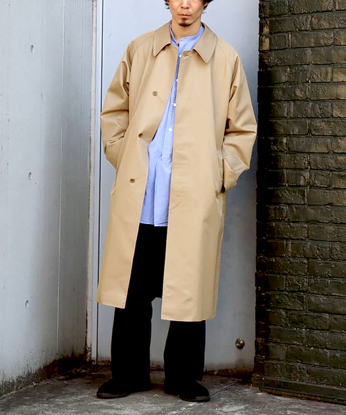 セール】【blurhms / ブラームス】C/P GABARDINE BALMACAAN COAT