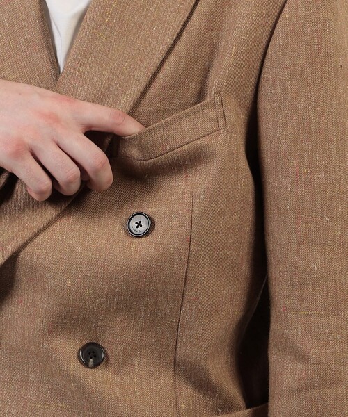 caban（キャバン）の「CABaN ウールリネン ダブルブレストジャケット