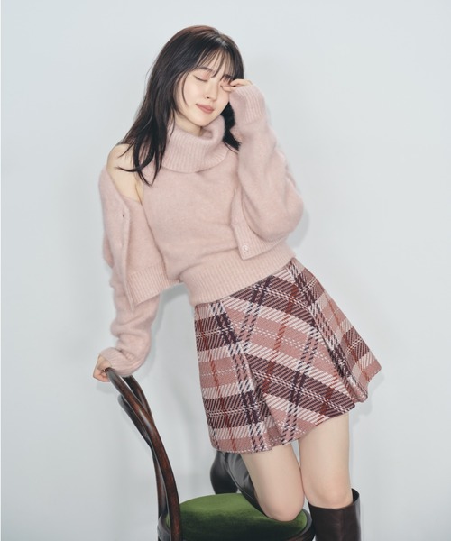 SNIDEL（スナイデル）の「ロービングチェックミニスカート（スカート