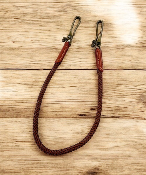 セール】編み込みタイプ レザー ウォレットコード（ウォレットチェーン