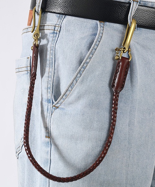 編み込みタイプ レザー ウォレットコード（ウォレットチェーン）｜Port