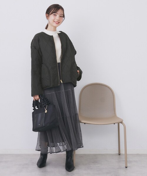 リバーシブル キルティングファーブルゾン【洗濯機OK】（ブルゾン