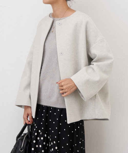 BEARDSLEY（ビアズリー）の「後ろぷっくりウールショートコート