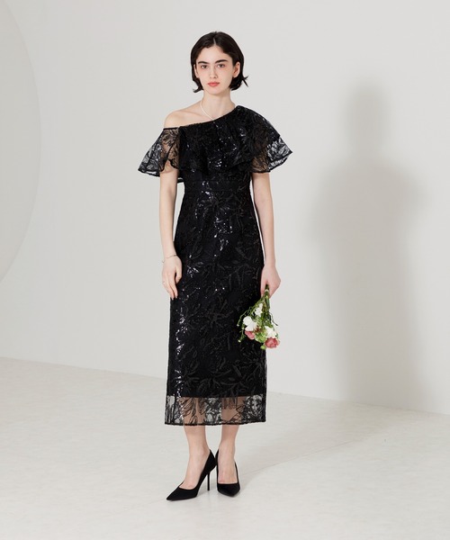 Leja（レジャ）の「【LEJA】LEJA-フリルオフショルダースパンコール