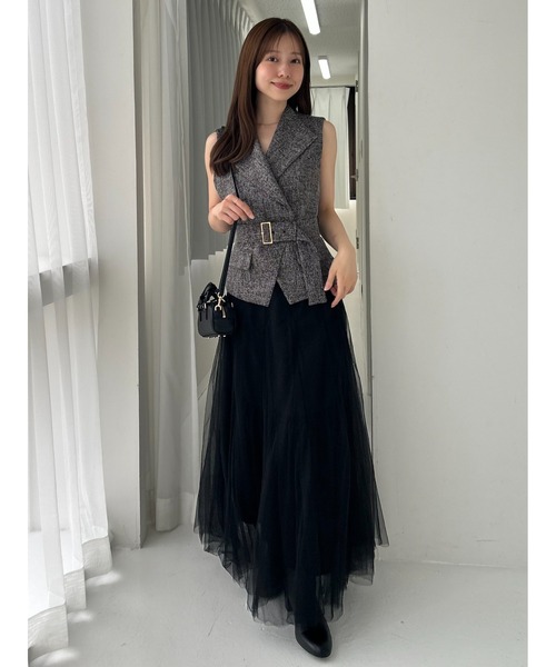 FRAY I.D（フレイアイディー）の「【00サイズ】ジレチュールスカート