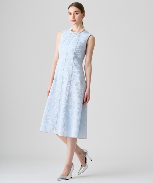 ANAYI（アナイ）の「ふくれジャガードノースリーブフレア ワンピース