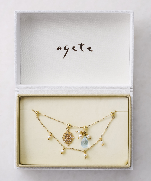 agete（アガット）の「【限定】K10スライドチャームブレスレット