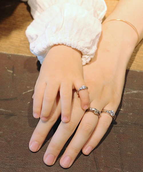 SILVER5ジルコニアピンキーリング/レディース/メンズ/（リング）｜e.m.