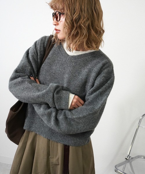 Vネックニットグレーアセロラ様 洗える/高レビュー】きれいめスタイル