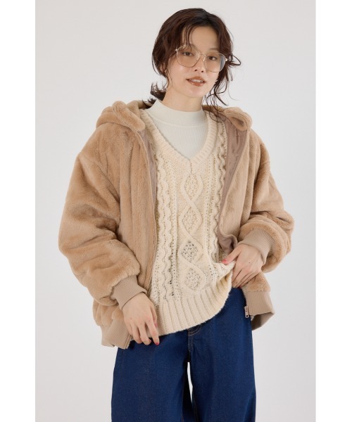 セール】ロゴパッチエコファーブルゾン（ブルゾン）｜RODEO CROWNS