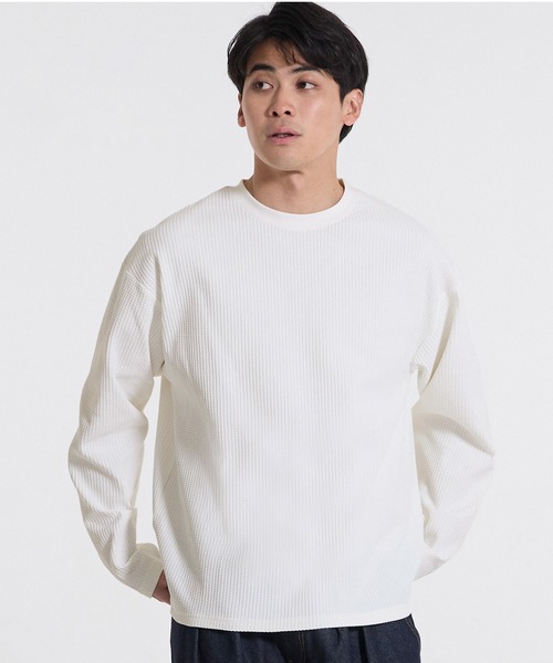 EAZY TEXワッフルロンT（Tシャツ/カットソー）｜coca（coca）（コカ