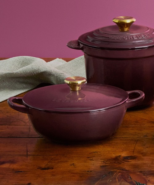 Le Creuset（ルクルーゼ）の「マルミット 18cm フィグ (ブラックマット