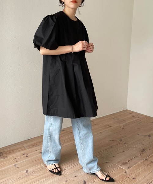wee9s（ウィークス）の「puff sleeve tunic po / パフスリーブ