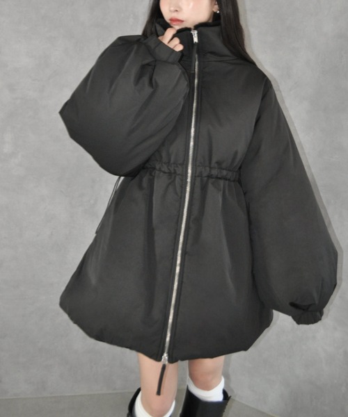 3wayドロスト中綿ダウンコート / スタンドカラー（ダウンジャケット