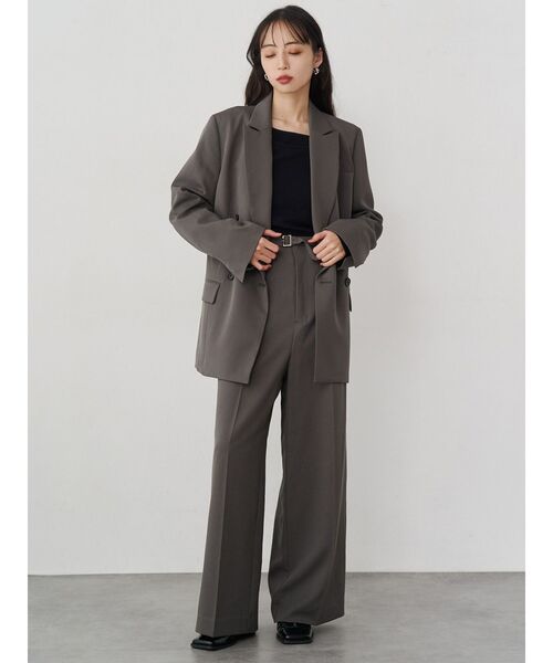 セットアップ対応】ベルテッドテーラードジャケット（テーラード