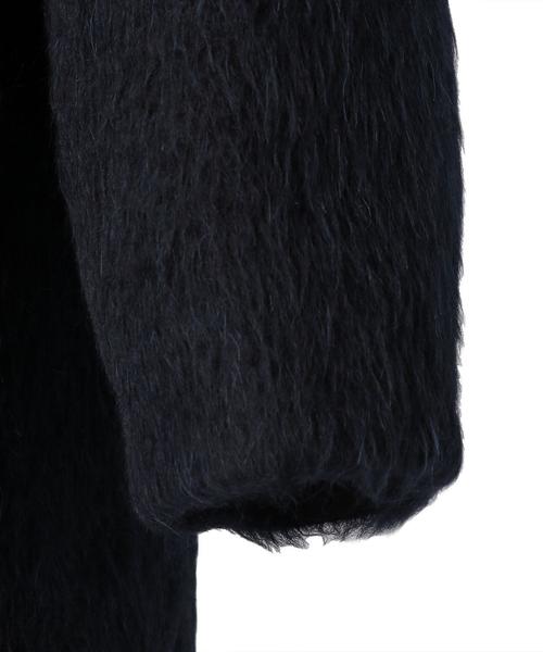 Drawer（ドゥロワー）の「Drawer シャギーノーカラーコート（ネイビー