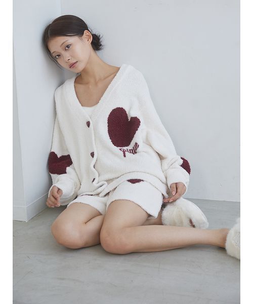 セール】【ONLINE限定】【UNISEX】ハートジャガードカーディガン