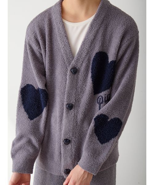 セール】【ONLINE限定】【UNISEX】ハートジャガードカーディガン