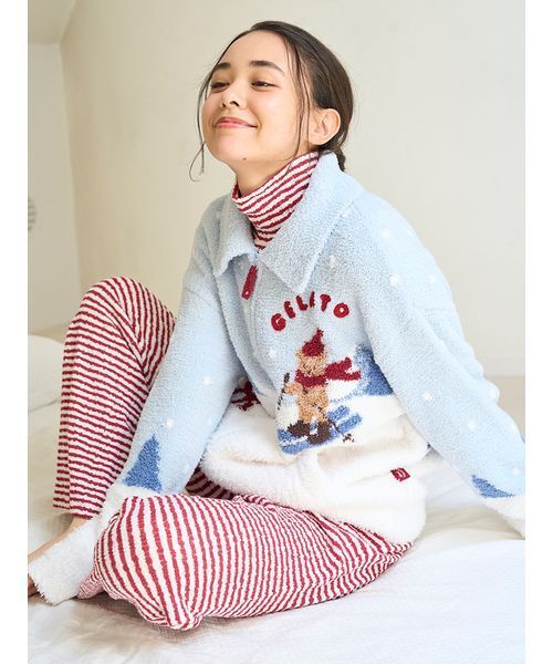 セール】【HOLIDAY】スキーベアジャガードカーディガン（ルームウェア