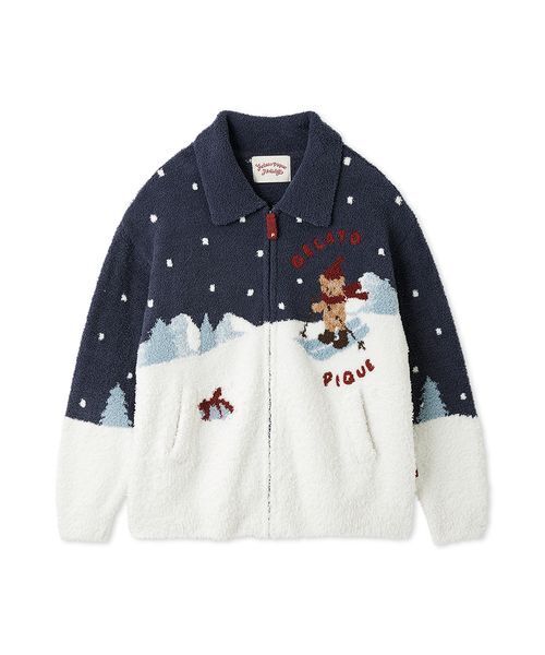 セール】【HOLIDAY】スキーベアジャガードカーディガン（ルームウェア