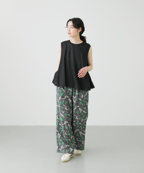 かぐれ（カグレ）の「フラワープリントリネンパンツ（その他パンツ