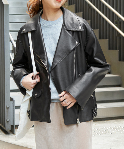 Spick & Span（スピックアンドスパン）の「ラムレザー C/N ライダース