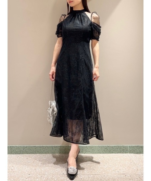 SNIDEL（スナイデル）の「デザインスリーブレースドレス（ワンピース