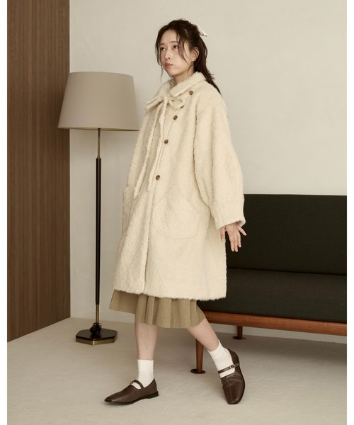 moi tytto（モイテュット）の「【取り外しリボン付き】シャギーミディ