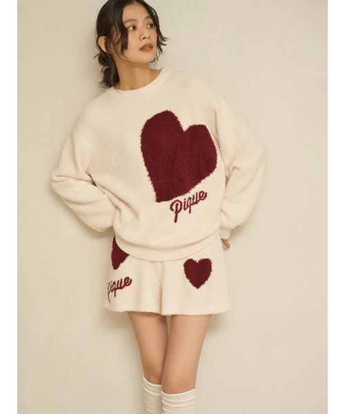 セール】【ONLINE限定】ハートジャガードプルオーバー＆ショートパンツ