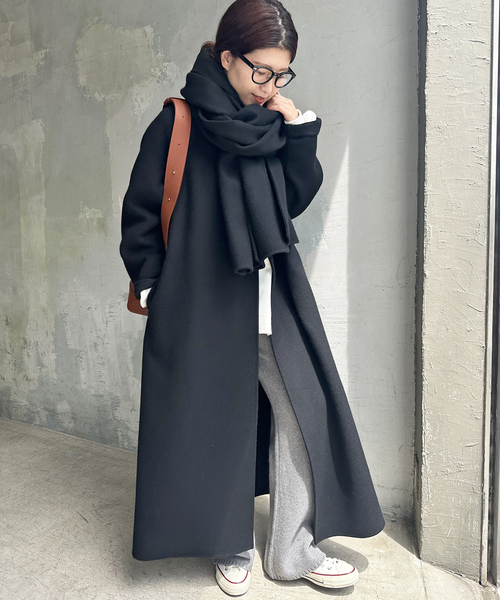 Spick&Span SUPER110Sダブルビーバーコート 黒 Spick & Span（スピック