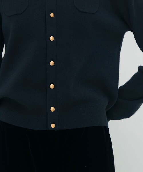 caban（キャバン）の「コットンカシミヤ レースコンビポケット