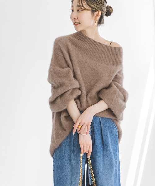 Noble（ノーブル）の「《追加》ファーニットオフショルプルオーバー2