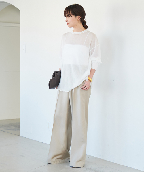 Sheer Waffle Tシャツ（Tシャツ/カットソー）｜Deuxieme Classe