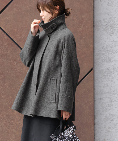 追加》尾州ウールスーパー100Aラインコート（ステンカラーコート