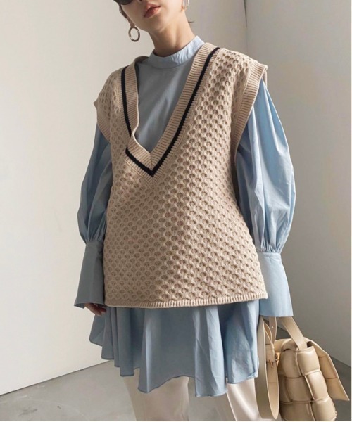 Ameri（アメリ）の「FLARE SHIRT WITH VEST（シャツ/ブラウス）」 - WEAR