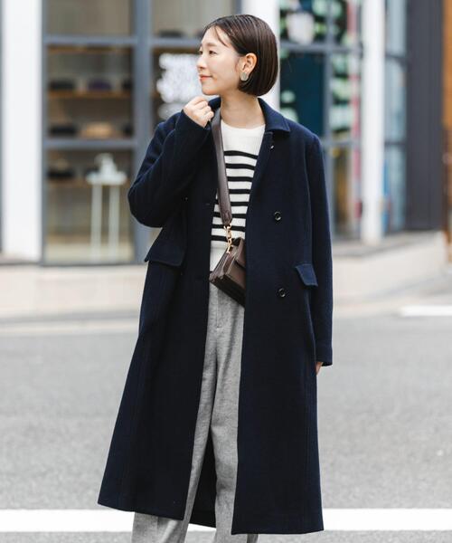 ☆mochigome様☆J & MDAVIDSON ダークブルー ロングコート セール