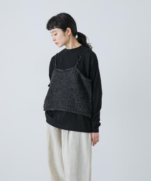 アルパカウールブークレニットキャミソール（ニット/セーター）｜か