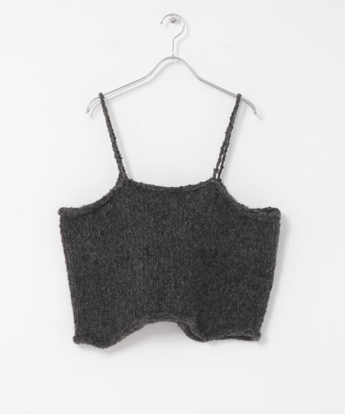 アルパカウールブークレニットキャミソール（ニット/セーター）｜か