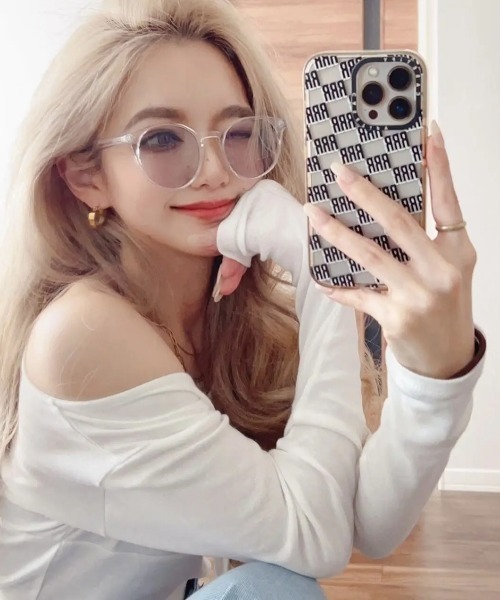 classic round clear frame sunglasses / クラシックラウンド クリア