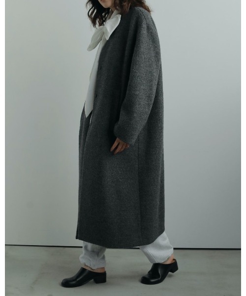 セール】anuke Collarless Cocoon Coat 62520003（ブルゾン）｜anuke
