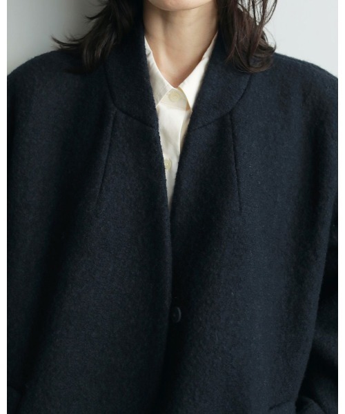 セール】anuke Collarless Cocoon Coat 62520003（ブルゾン）｜anuke