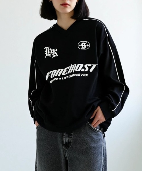Lazar（ラザル）の「Soccer Game Shirt LS Tee/オーバーサイズ