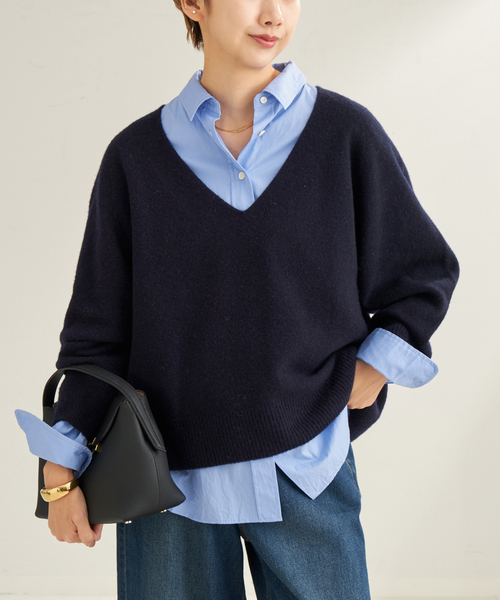 plage（プラージュ）の「2WAY ラグラン Back V プルオーバー（ニット