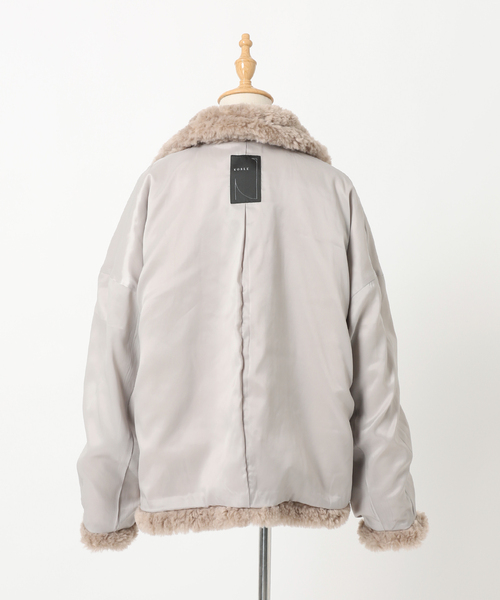 Noble（ノーブル）の「リッチフェイクボアショートコート（ブルゾン