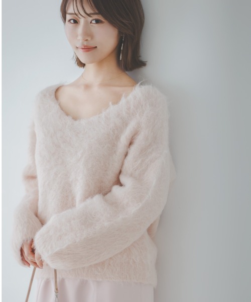 セール】【HIGH QUALITY】スリアルパカVネックプルオーバー（ニット