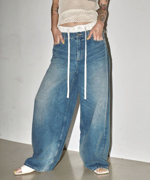 TODAYFUL/トゥデイフル】レイヤードウエストデニム/Layered Waist