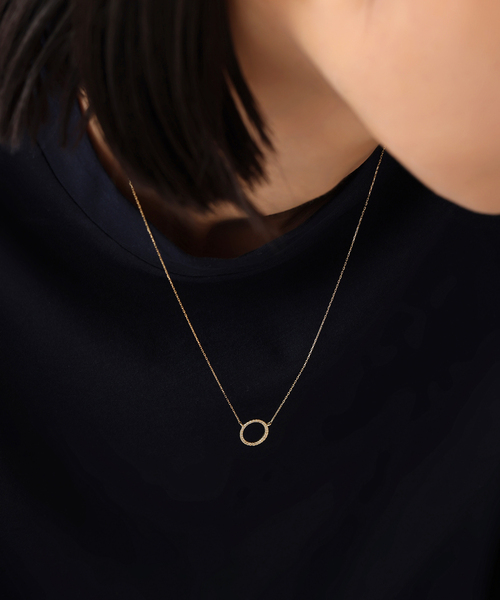 Lilas（リラ）の「サークルダイヤネックレス K10（ネックレス）」 - WEAR