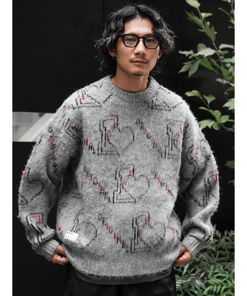 schott（ショット）の「Schott/ショット/SHAGGY KNIT ORIGINAL HEART